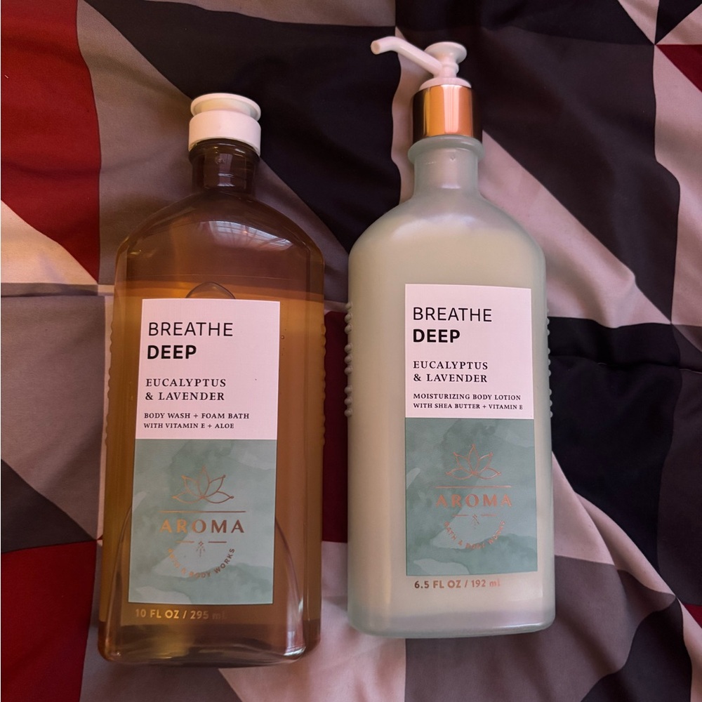 Bath & Body Works Aromatherapy Breathe Deep Eucalyptus & Lavender Bath Trio